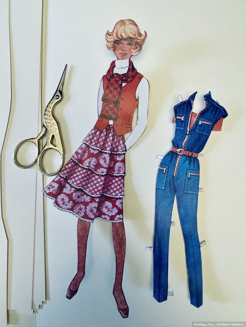 Бумажная куколка из журнала "Работница" за 1981 год (фото 4)