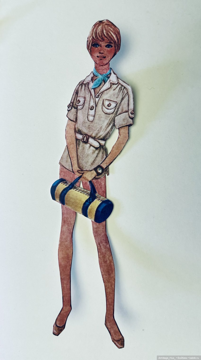 Бумажная куколка из журнала "Работница" за 1981 год (фото 6)