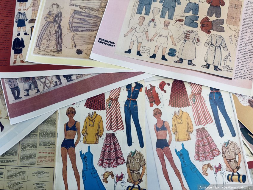 Бумажная куколка из журнала "Работница" за 1981 год (фото 3)