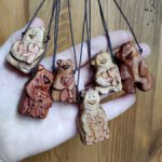 Кулоны мишки из дерева