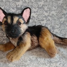 Игрушка - собака. Щенок немецкой овчарки