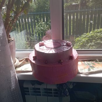 Тортик для крупных кукол и мягких игрушек.