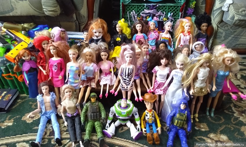 Все мои куклы и фигурки 1:6 на одной фотографии