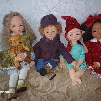 Интерьерные текстильные куклы