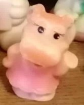 резиновые игрушки по киндер-сюрпризам серии "Happy Hippos"