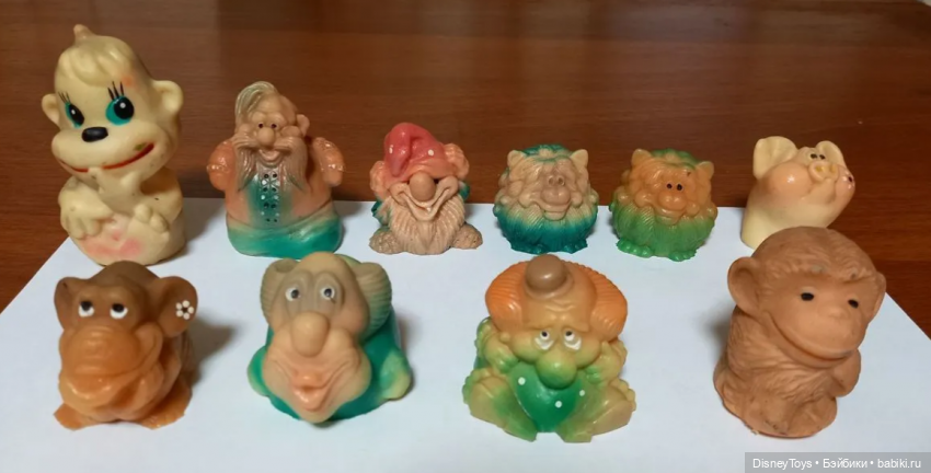 Миниатюрная серия резиновых забавных игрушек-кругляшей СССР/России