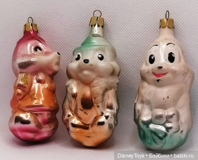 Ёлочные игрушки СССР/России по диснеевским мультсериалам 1991-1992 гг. ("Утиные истории", "Чип и Дейл спешат на помощь",