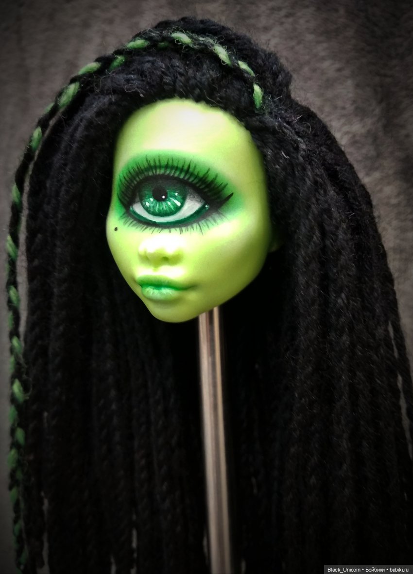 Циклоп Оливка — Реставрация и преображение кукол: ремонт (фото 6)