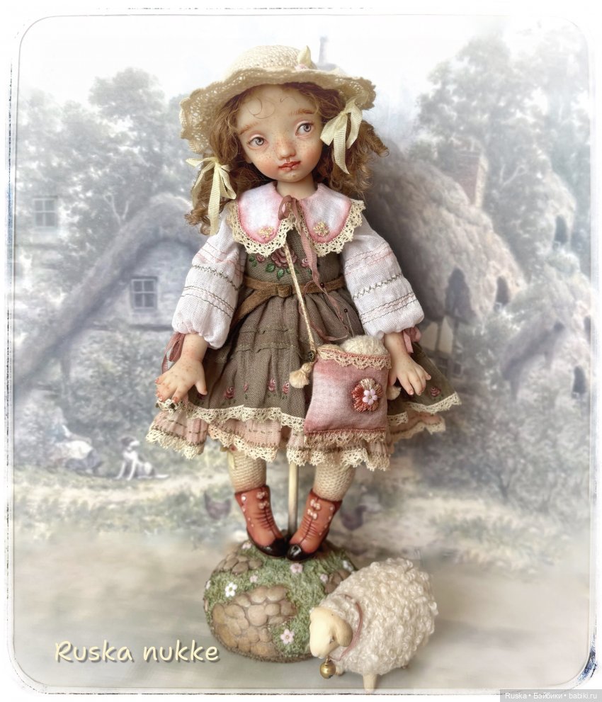 Кукла Лиза (Lisa Nukke) - Ruska nukke, смешанная техника, рост 20 см