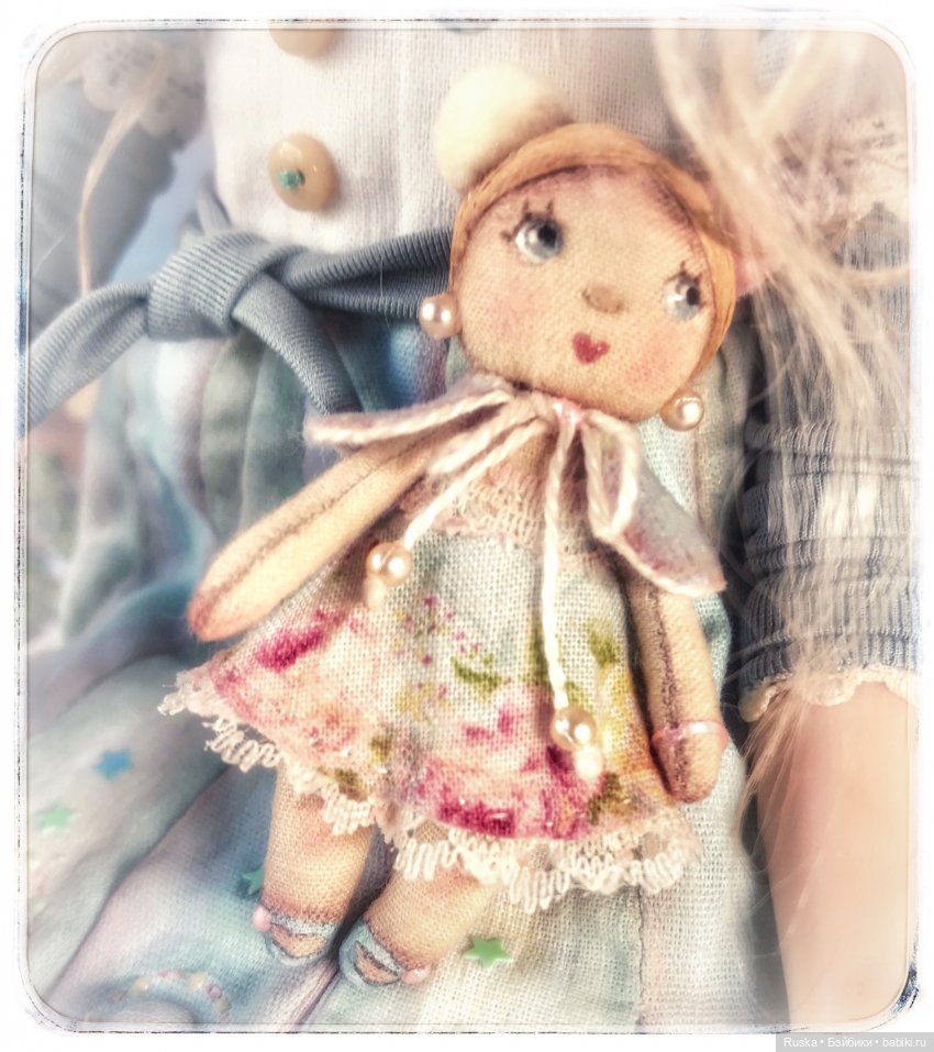 Любимая кукла Лауры, миниатюрная текстильная кукла, рост 6 см - Ruska nukke