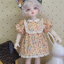 Платье с морковками для 1/6 yosd tiny bjd