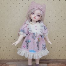 Платье с тедди для 1/6 yosd tiny bjd