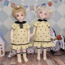 Платья горошек для 1/6 yosd tiny bjd