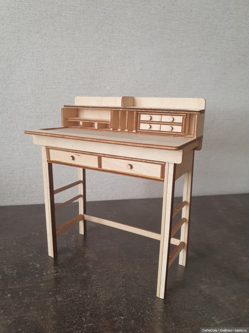 Что сделать из обрезков фанеры? Конечно набор мебели для кабинета (фото 3)