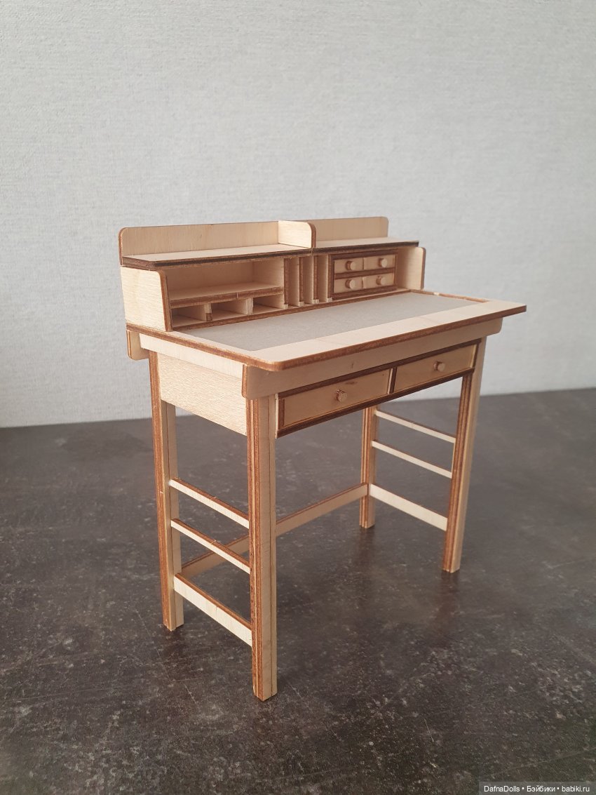 Что сделать из обрезков фанеры? Конечно набор мебели для кабинета (фото 2)