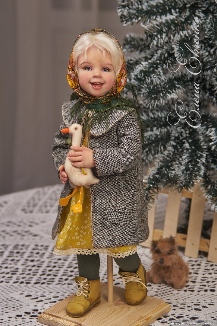 Авторская подвижная кукла, выполненная в единственном экземпляре. Автор Елена Евченко. Рост куклы 47 см