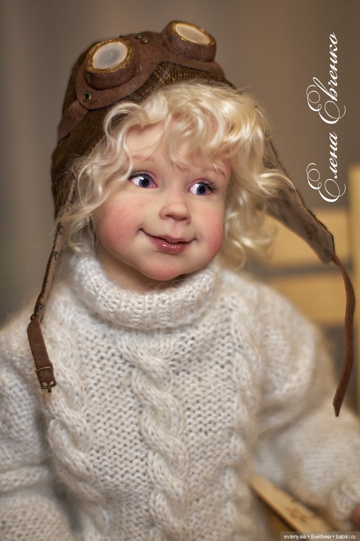 Авторская подвижная кукла, выполненная в единственном экземпляре. Автор Елена Евченко. Рост куклы 50 см