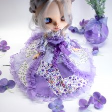 Сиреневое платье Пэчворк