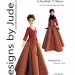 Выкройка PDF в натуральную величину / юбка, бюстье, жакет для кукол Ками и Антуанетта Тоннер 40 см