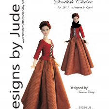 Выкройка PDF в натуральную величину / юбка, бюстье, жакет для кукол Ками и Антуанетта Тоннер 40 см