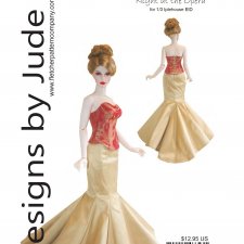 Выкройка PDF в натуральную величину / юбка и бюстье для куклы Иплхаус 1/3 EID BJD 65 см