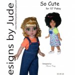 Выкройка PDF в натуральную величину / футболка, комбинезон (брюки + юбка) для куклы Патси (Patsy) То