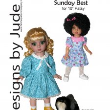 Выкройка PDF в натуральную величину / платье и колготки для куклы Патси (Patsy) Тоннер 25 см