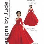 Выкройка PDF в натуральную величину / платье с декольте для куклы Тайлер Тоннер 40 см