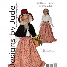 Выкройка PDF в натуральную величину / фермерское платье для кукол Марли и Агнес Тоннер 30 см