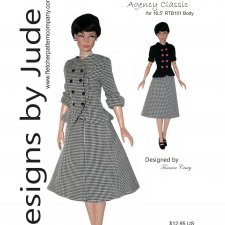 Выкройка PDF в натуральную величину / юбка-колокол и жакет для кукол Тоннер 40 см