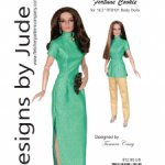 Выкройка PDF в натуральную величину / платье-ципао, топ-ципао и брюки для кукол Тоннер 40 см