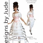 Выкройка PDF в натуральную величину / панталоны, сорочка, корсет, кринолин для куклы 40 см