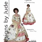 Выкройка PDF в натуральную величину / платье в викторианском стиле с рукавами 3/4 для куклы 40 см