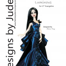 Выкройка PDF в натуральную величину / бюстье и длинная юбка для куклы Evangeline Ghastly (рост 43 см