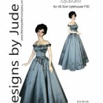 Выкройка PDF в натуральную величину / длинное платье для куклы Iplehouse FID 45 см