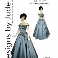 Выкройка PDF в натуральную величину / длинное платье для куклы Iplehouse FID 45 см