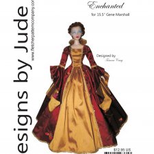 Выкройка PDF в натуральную величину / платье с каскадными рукавами для куклы Джин Маршалл 40 см