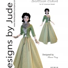 Выкройка PDF в натуральную величину / юбка, бюстье и жакет для куклы Тоннер Американская модель 56см