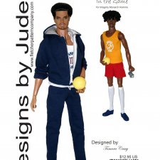 Выкройка PDF в натуральную величину /майка, куртка, брюки, шорты для куклы-мужчины Integrity Monarch