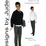 Выкройка PDF в натуральную величину / рубашка, джемпер, брюки для куклы-мужчины Integrity Monarch