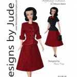 Выкройка PDF в натуральную величину / юбка-колокол и жакет для куклы Барби Силкстоун