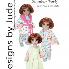 Выкройка PDF в натуральную величину / ночная рубашка, пижама и халат для куклы Патси Тоннер 25 см