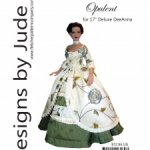 Выкройка PDF в натуральную величину / историческое платье для куклы DeeAnna Denton Тоннер рост 43 см