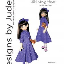 Выкройка PDF в натуральную величину / платье с юбкой-колоколом для куклы Kaye Wiggs MSD 46 см