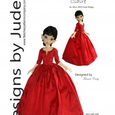 Выкройка PDF в натуральную величину / платье со шнуровкой сзади для куклы Kaye Wiggs MSD 46 см