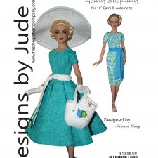 Выкройка PDF в натуральную величину / платье (в 2-х видах) для кукол Ками и Антуанетта Тоннер 40 см