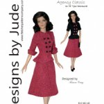 Выкройка PDF в натуральную величину / юбка-колокол и жакет для куклы Тайлер Тоннер 40 см