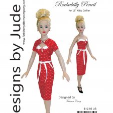 Выкройка PDF в натуральную величину / платье и болеро для куклы Kitty Collier Тоннер 46 см