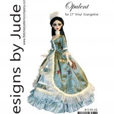 Выкройка PDF в натуральную величину / платье в викторианском стиле для куклы Эванджелин Тоннер 43 см