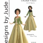 Выкройка PDF в натуральную величину / жакет на шнуровке, юбка, бюстье для куклы Deja Vu Тоннер 40 см